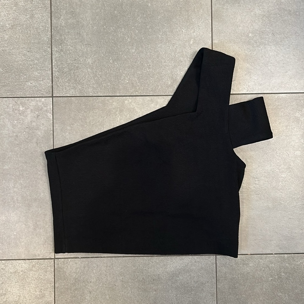 Tibi One Shoulder Cropped Top - Picture 2 of 10
